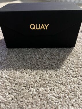 Quay Australia Sunglasses Case in Black with Gold Logo